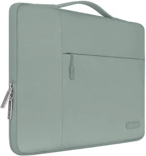 MOSISO Laptop Case 13.3 inch, 13-14 inch Laptop Sleeve with Handle Compatible with MacBook Air/Pro 13 / Pro 14, HP Dell ASUS Lenovo Notebook, Polyester Multifunctional Computer Bag, Antique Green