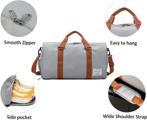 MT WORLD Canvas Travel Bags Personalized Duffle Bag for Men Teen Boys with Initials Sturdy Sports Bag Monogrammed Overnight Bags with Embroidered Name Shoulder Weekender Travel Tote Bag for Men
