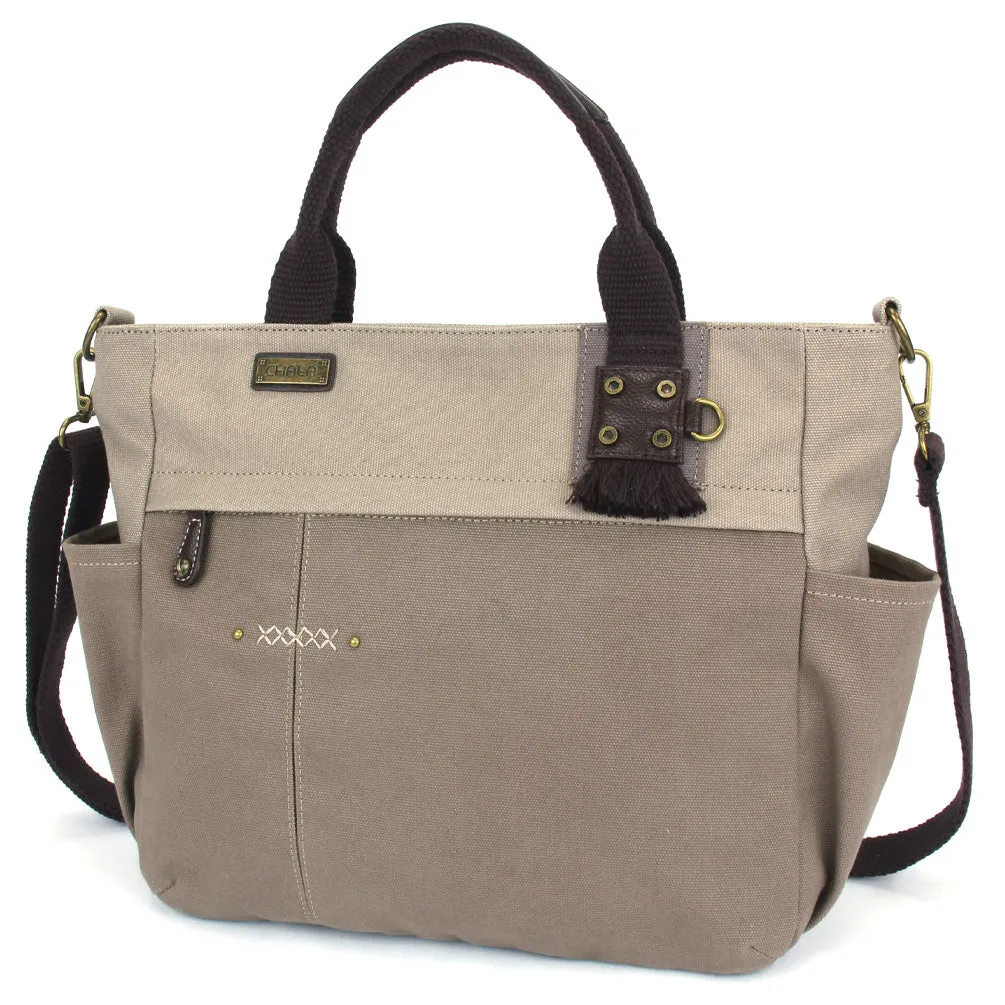Multi Pocket Tote - Metal Charming Slim Cat