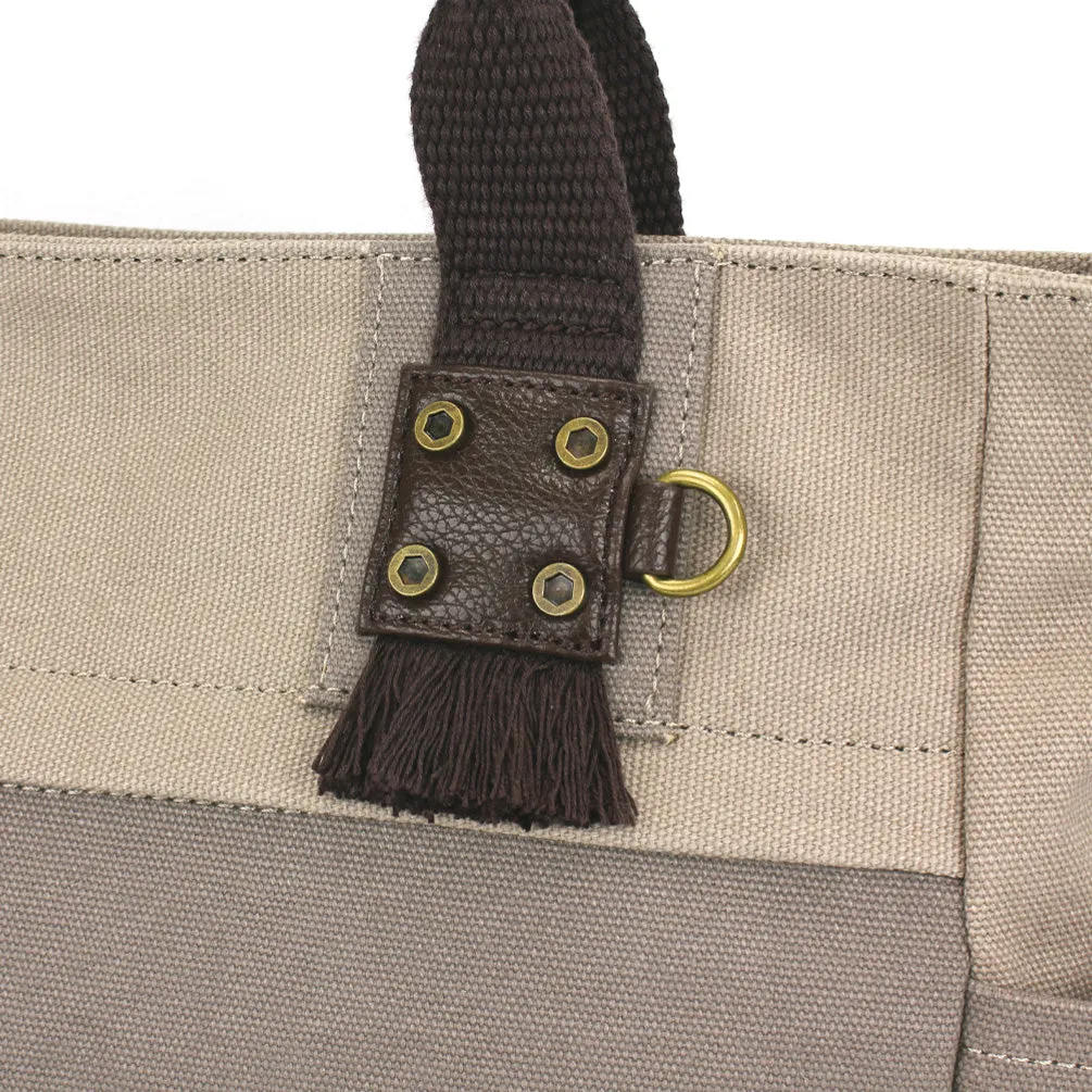 Multi Pocket Tote - Metal Charming Slim Cat