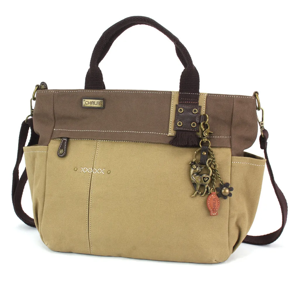 Multi Pocket Tote - Metal Charming Slim Cat
