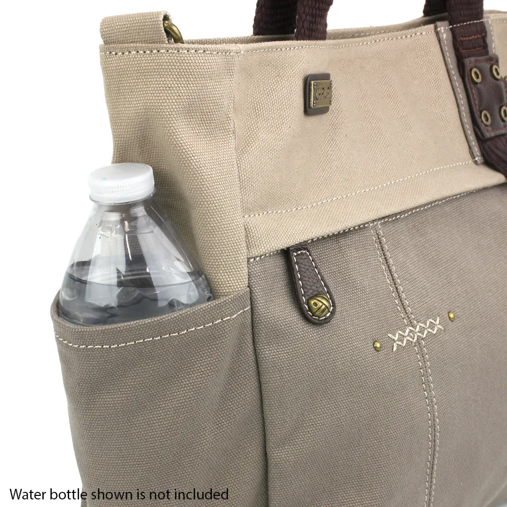 Multi Pocket Tote - Metal Charming Slim Cat