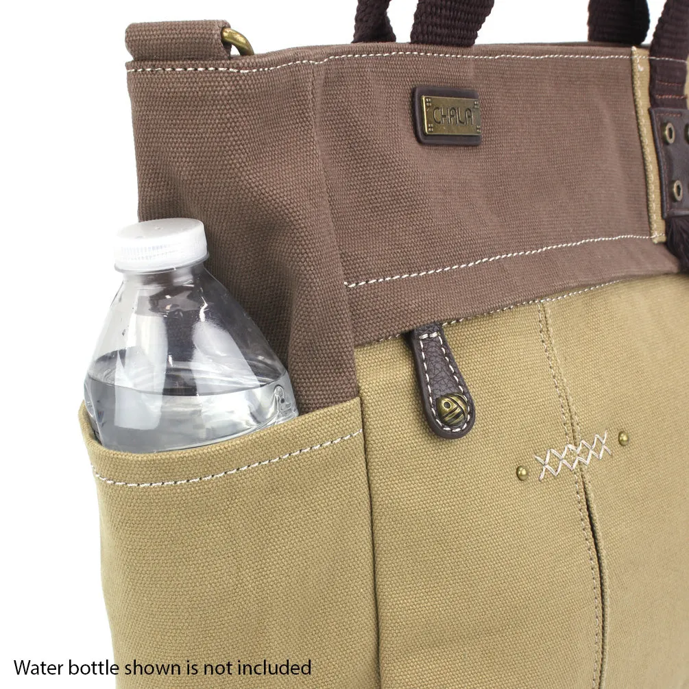 Multi Pocket Tote - Metal Charming Slim Cat