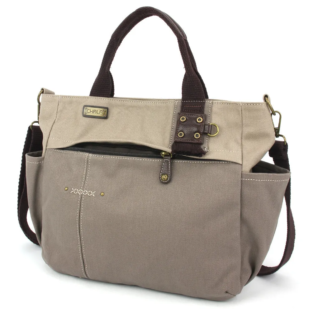 Multi Pocket Tote - Metal Charming Slim Cat