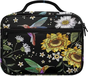 Mumeson Hummingbird Bible Cover for Women Daily Bible Case with Smooth Zipper Church Tote Organizer Bible Protector Case with Large Capacity Journaling Storaging Organizer
