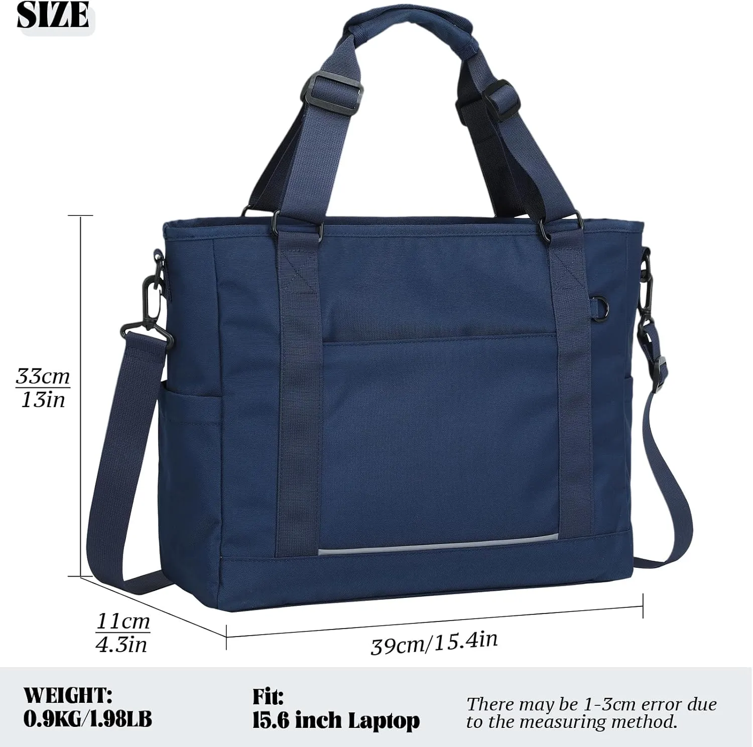 mygreen Laptop Tote Bag, Middle Size Computer Messenger Teacher Bag with 15.6 inch Padded Laptop Sleeve