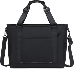 mygreen Laptop Tote Bag, Middle Size Computer Messenger Teacher Bag with 15.6 inch Padded Laptop Sleeve