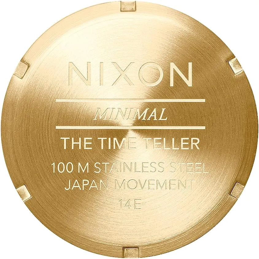 NIXON Time Teller A045 - 100m Water Resistant Men's Analog Fashion Watch (37mm Watch Face, 19.5mm-18mm Stainless Steel Band)