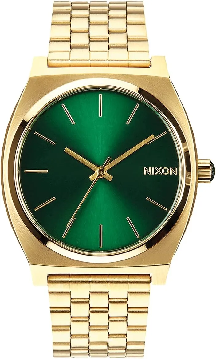 NIXON Time Teller A045 - 100m Water Resistant Men's Analog Fashion Watch (37mm Watch Face, 19.5mm-18mm Stainless Steel Band)