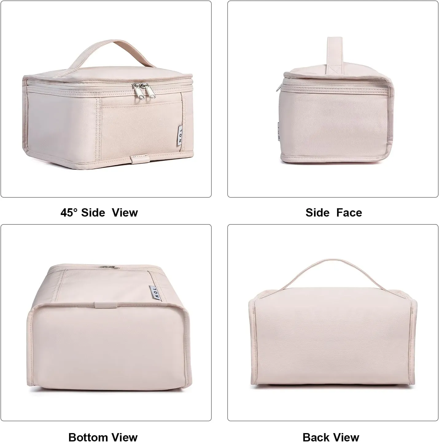 NOL Natural Organic Lifestyle Small Lunch Bag Mini Lunch Box Insulated Lunch Bag for Men/Women Leakproof Cooler Tote Bag Lightweight Nylon Waterproof Lunch Box For Work, Cream