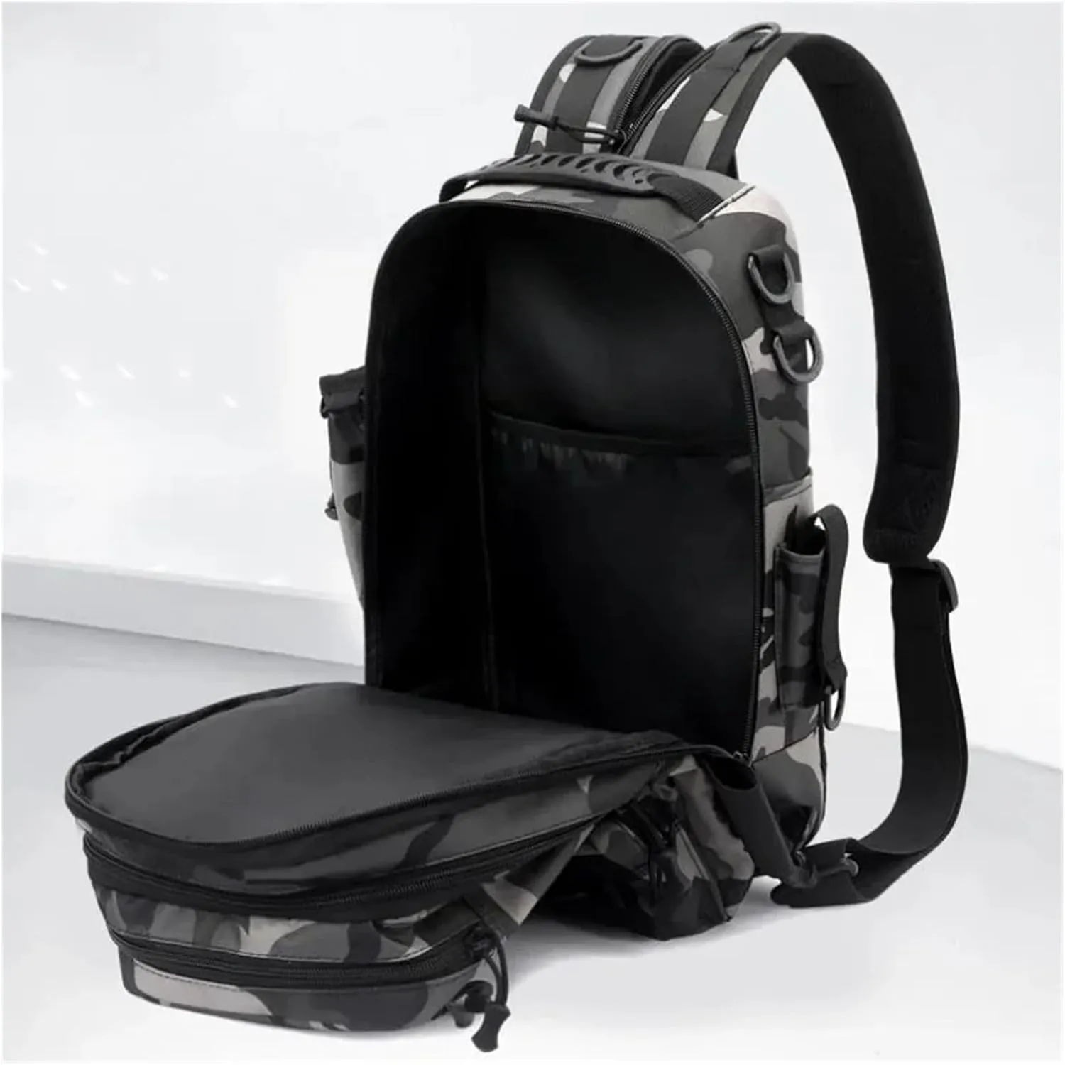 Nylon Waterproof Outdoor Sports Camping Hiking Trekking Fishing Hunting Backpack(E)