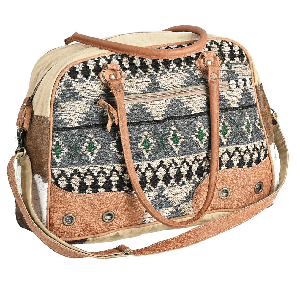 OHLAY OHV302 DUFFEL Upcycled Wool Upcycled Canvas Hair-on Genuine Leather women bag western handbag purse