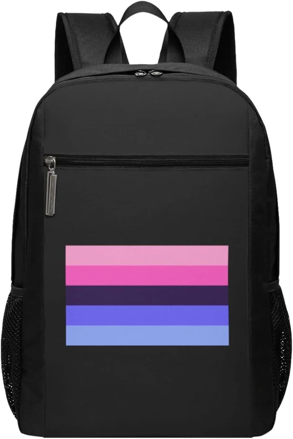 Omnisexual Pride Flag LGBTQ Travel Laptop Backpack, Business Anti Theft Slim Sturdy Laptops Backpacks, College Computer Bag Gift for Men & Women Fits 17 Inch Notebook,Black