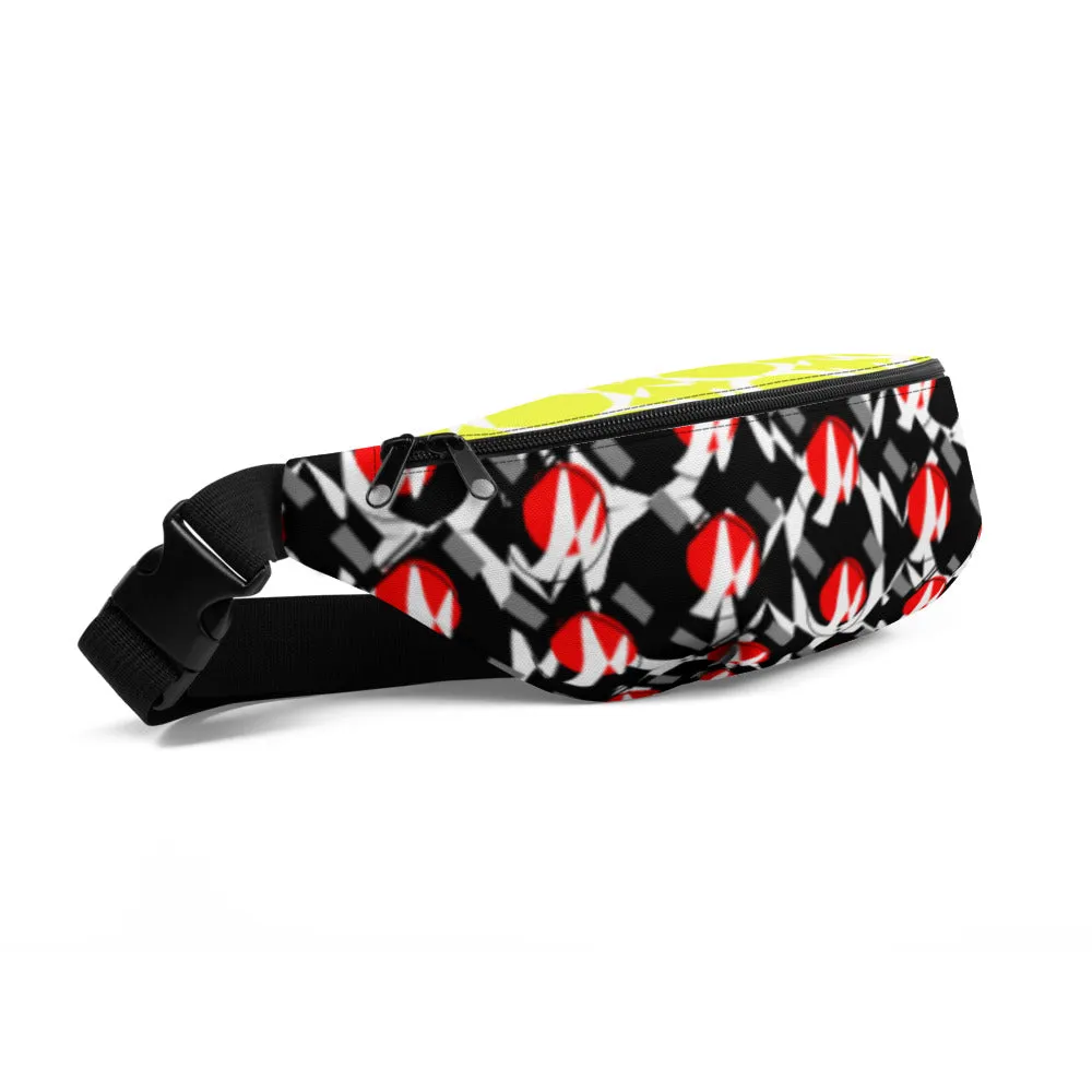Origen Destination |On-Arrival Point of Origen Symbol-inspired Black/Yellow shoulder/waist bag