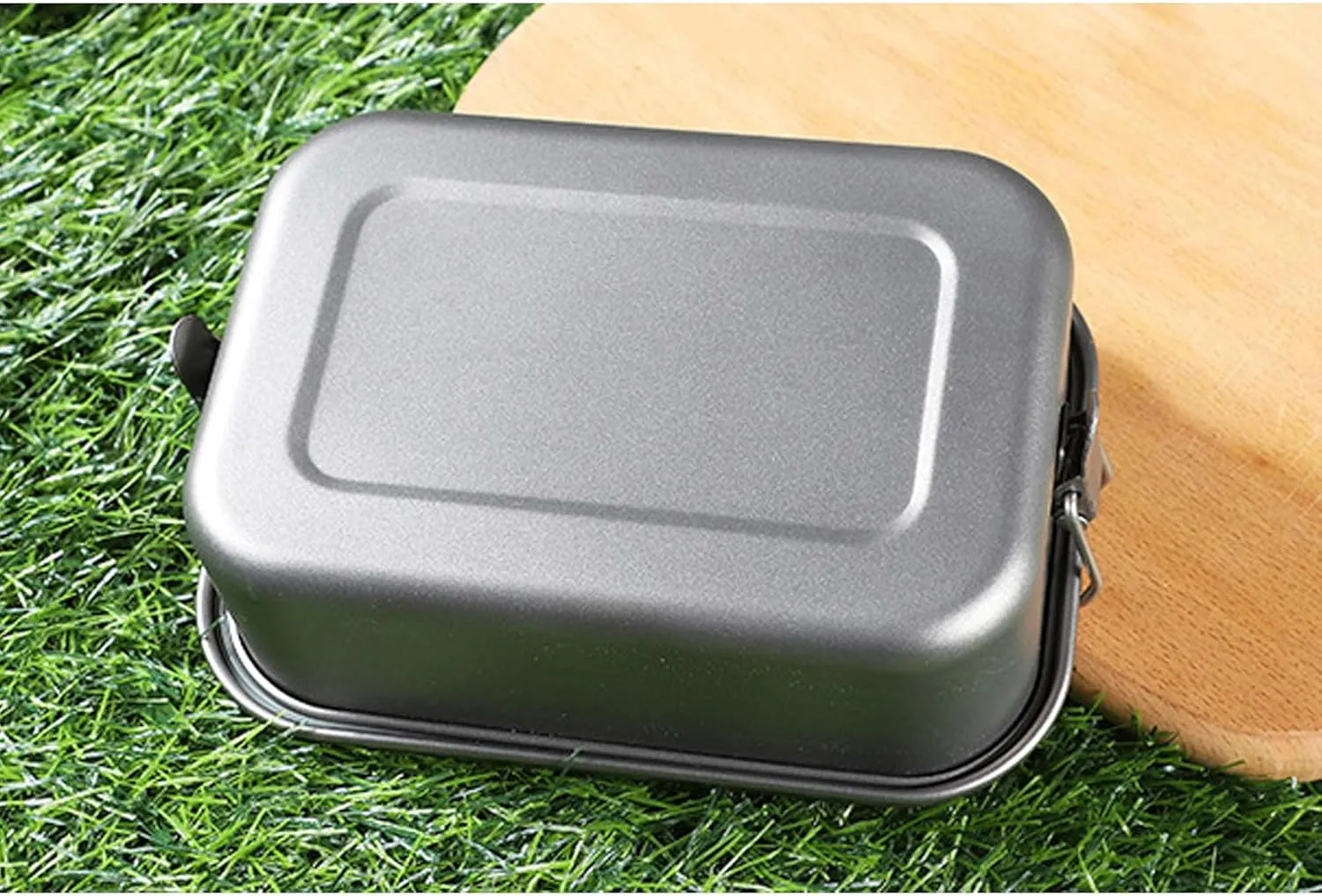 Outdoor Pure Titanium Single Layer Lunch Box Camping Portable Lunch Box