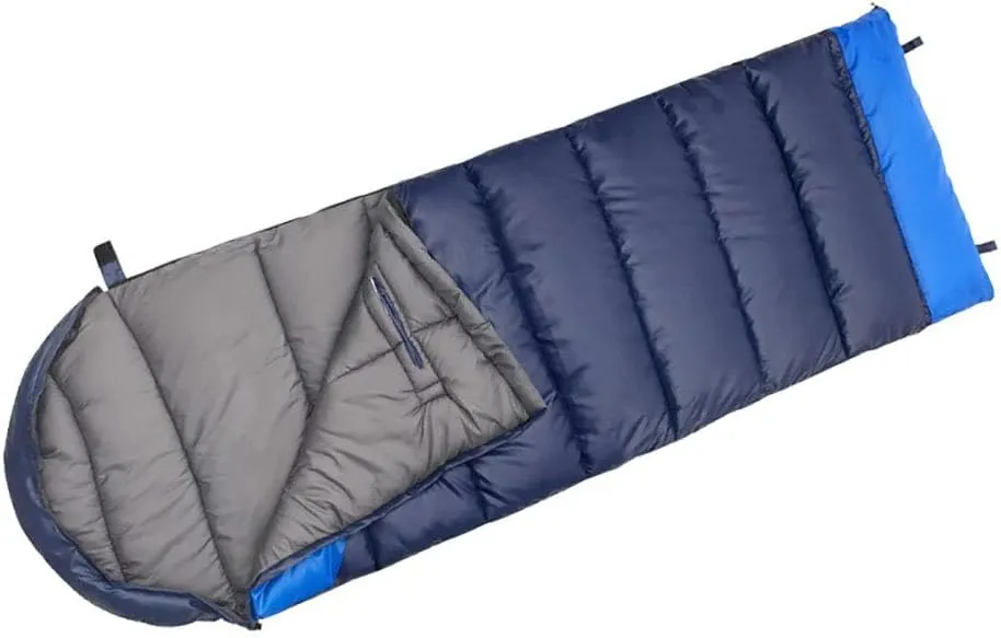 Outdoor Spring and Autumn Sleeping Bag Thickened Warm Sleeping Bag Indoor Lunch Break Sleeping Bag Camping Double Sleeping Bag Travel Dirty Cotton Sleeping Bag,Blue