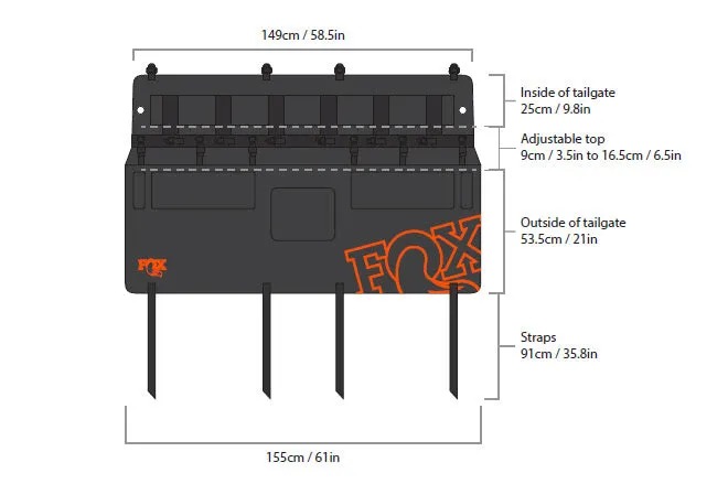 Overland Tailgate Pad-Black-Full Black FULL 6 Bikes