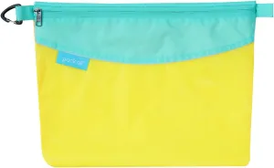 pack all Water-resistant Material Zipper Pouch, Mesh Zipper Bag for Storage, Travel, Office (Large, Yellow)