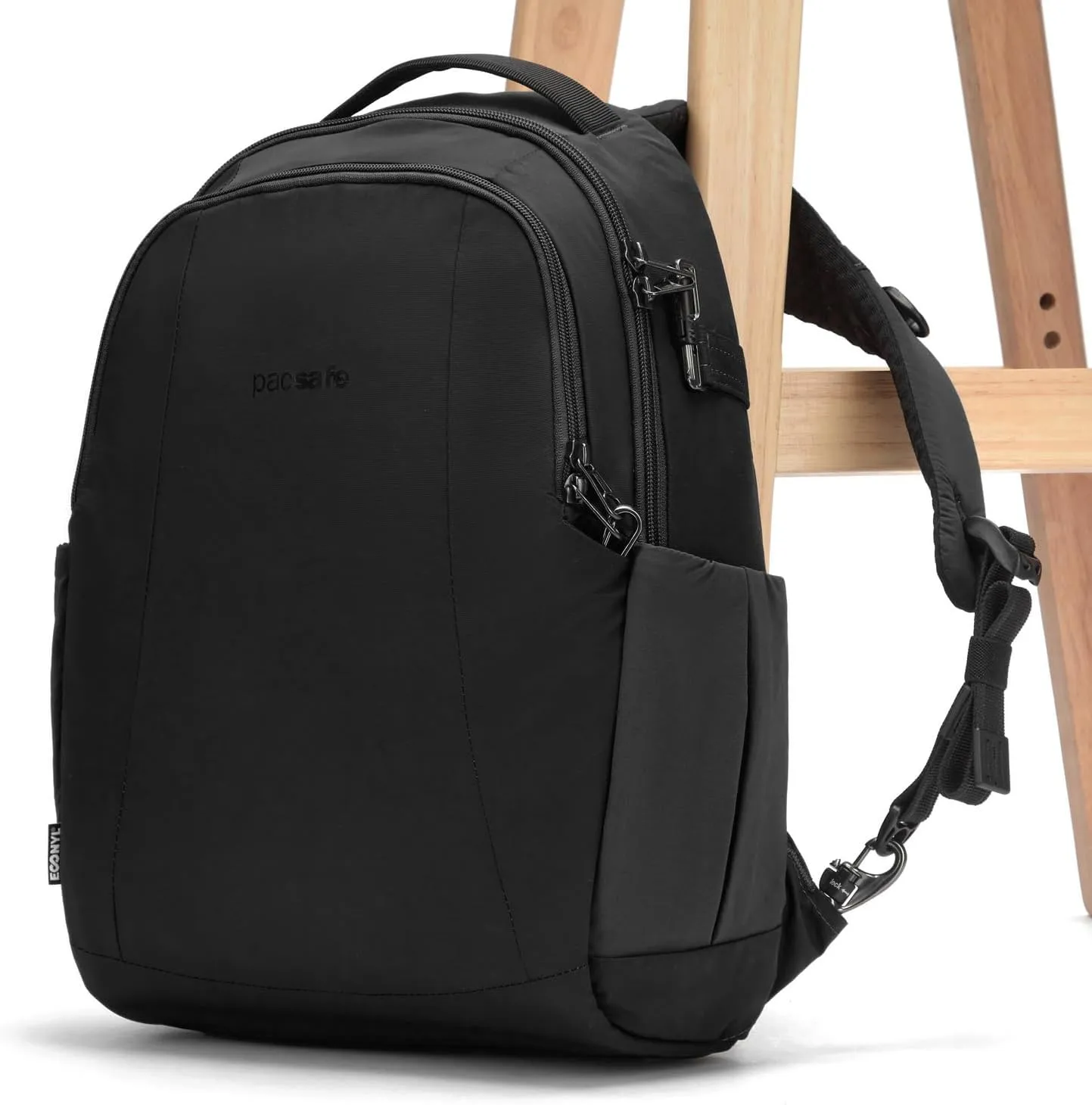Pacsafe Metrosafe LS350 15 Liter Anti Theft Laptop Daypack/Backpack - with Padded 13" Laptop Sleeve, Black