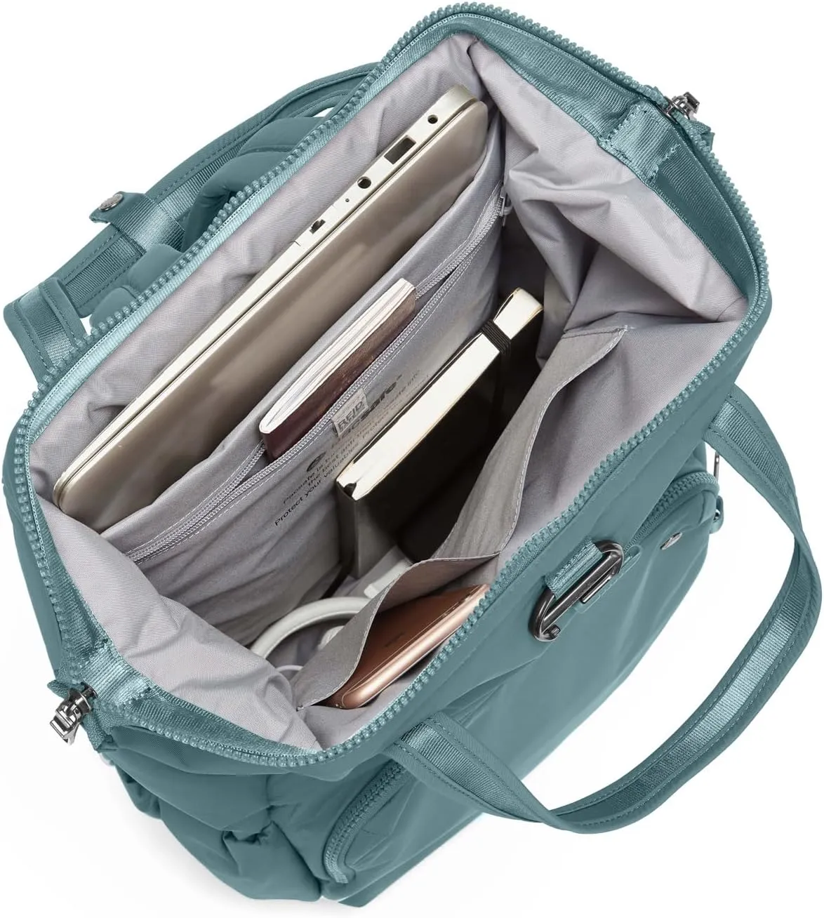 Pacsafe Women's Citysafe CX 17L Anti Theft Backpack-Fits 16 inch Laptop, Fresh Mint, One Size