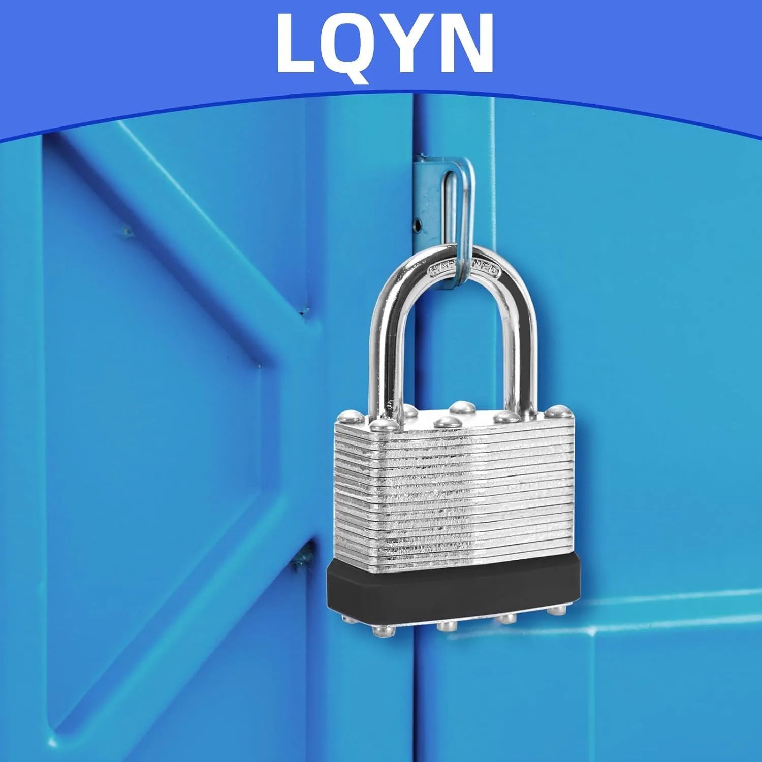 Padlocks with Same Key, LQYN 60 Pcs Laminated Keyed Padlock (1-9/16", 40mm), Keyed Alike Locks, Normal Shackle, for Storage Locker, Hasp Latch, Toolbox, Sheds