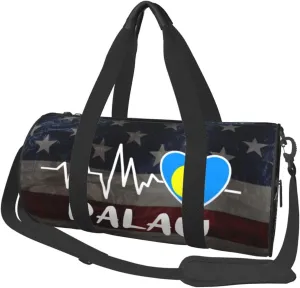 Palau Heartbeat Duffel Bag Gym Bag Travel Sports Tote Large Foldable Beach Swim Yoga2