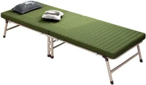 Patio Lounge Chairs Recliner Folding Sheets People Lunch Bed Simple Office Nap Bed Adult Camp Bed Accompanying Bed with Pulley Movable