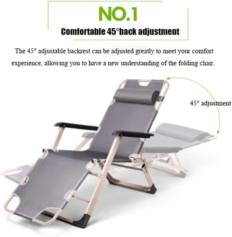 Patio Lounge Chairs,Sun Lounger Chair Recliner Nap Folding Beach Chair Lunch Break Nap Chair Leisure Folding Deck Chair Office Folding Bed Outdoor