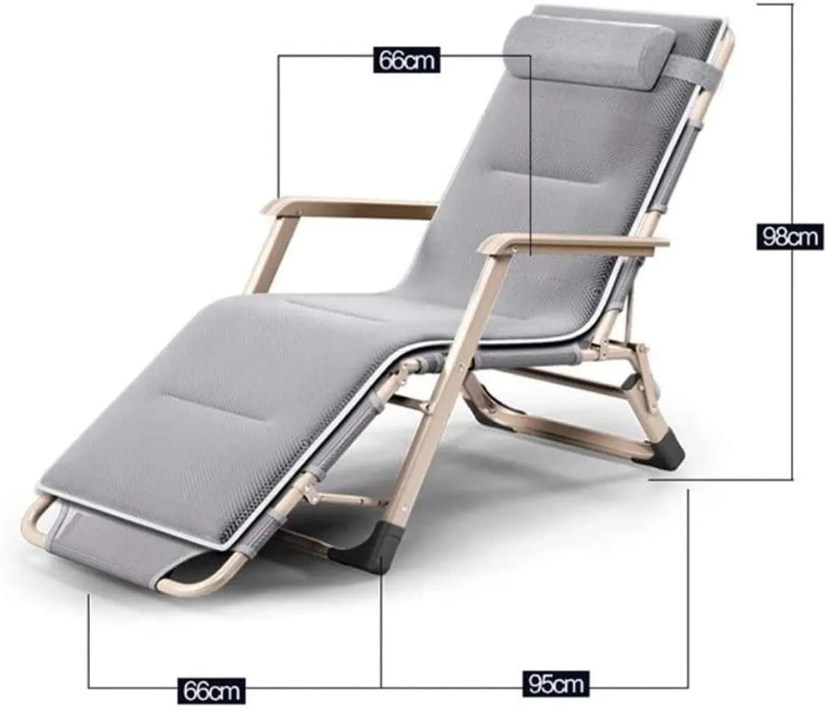 Patio Lounge Chairs,Sun Lounger Chair Recliner Nap Folding Beach Chair Lunch Break Nap Chair Leisure Folding Deck Chair Office Folding Bed Outdoor