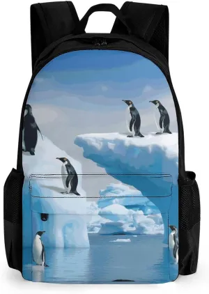 Penguins On The Iceberg Travel Backpack Lightweight Large Capacity Laptop Backpack Casual Daypack for Men Women