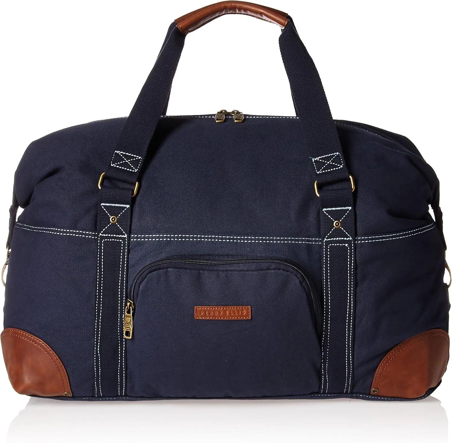 Perry Ellis 22" Carry-on Weekender Canvas Duffel Bag