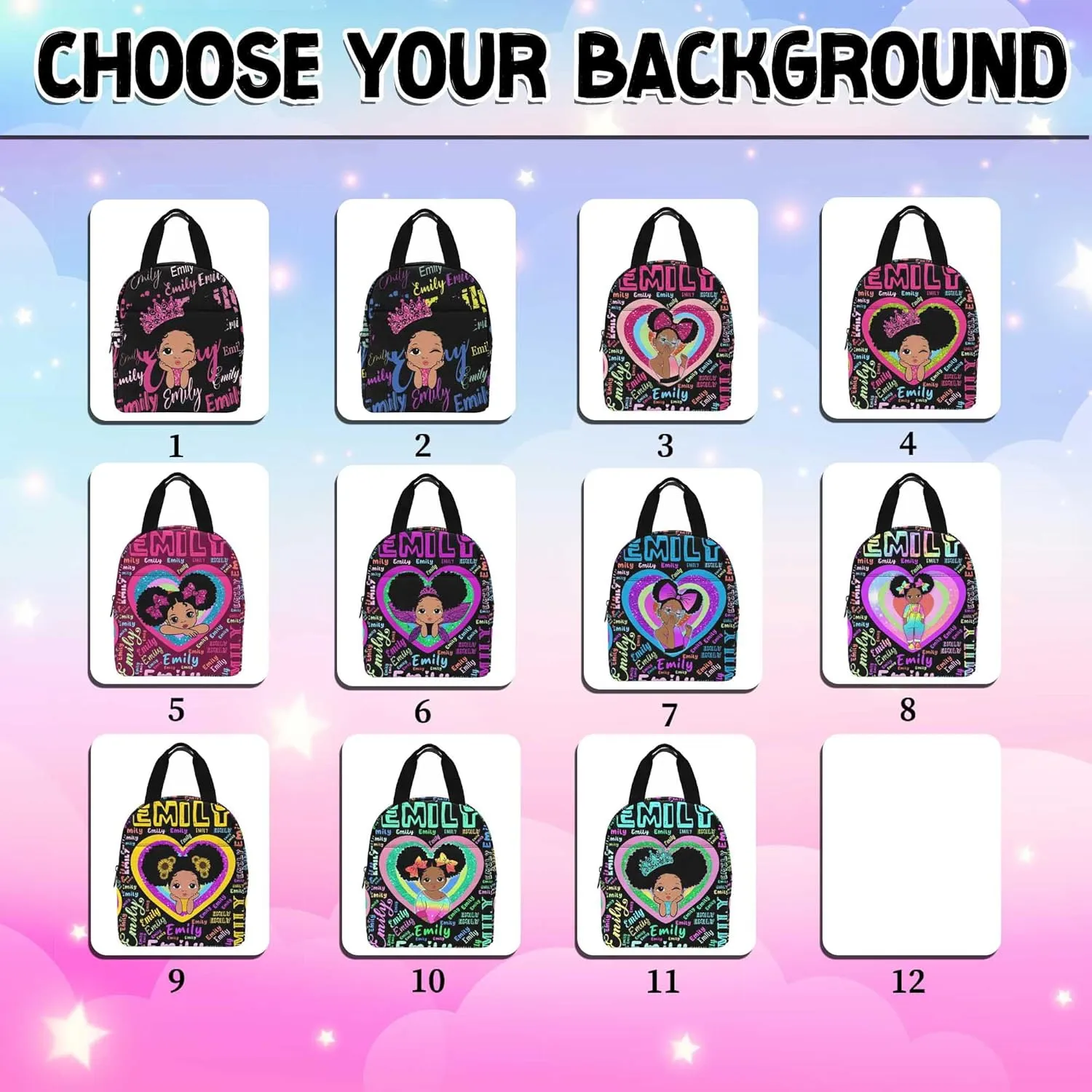 Personalized Backpack Lunch Bag Set for Daughter from Mom, Custom Monogrammed Schoolbag and Lunch Box with Name Customized Shoulder Bag Lunchbox Set for Teenagers