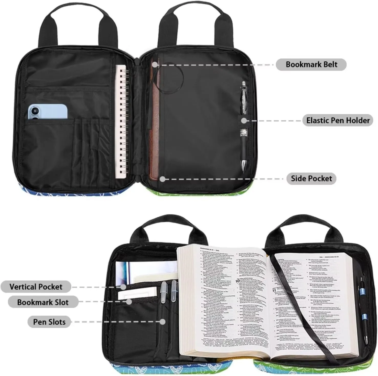 Personalized Bible Covers for Women Men Western Bible Case Bible Covers for Women Men with Pockets