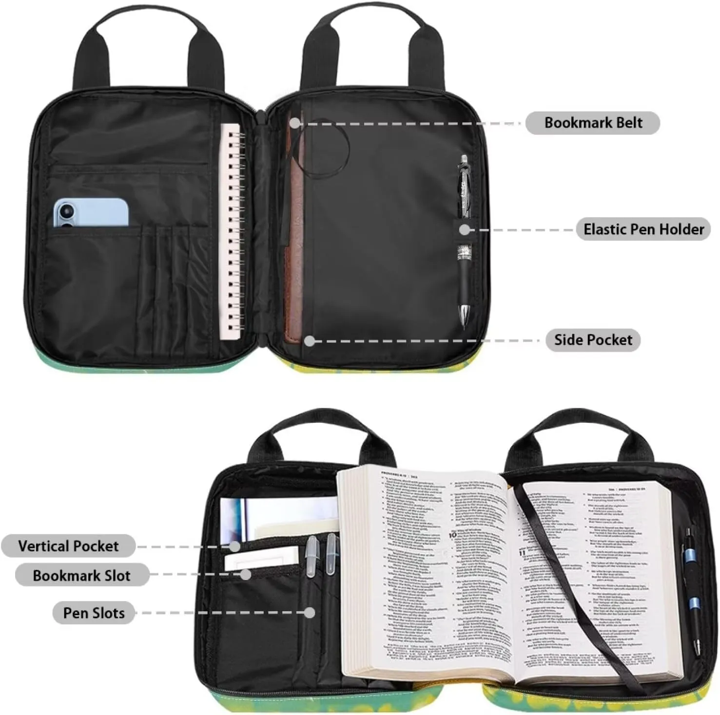 Personalized Bible Covers for Women Men Western Bible Case Bible Covers for Women Men with Pockets