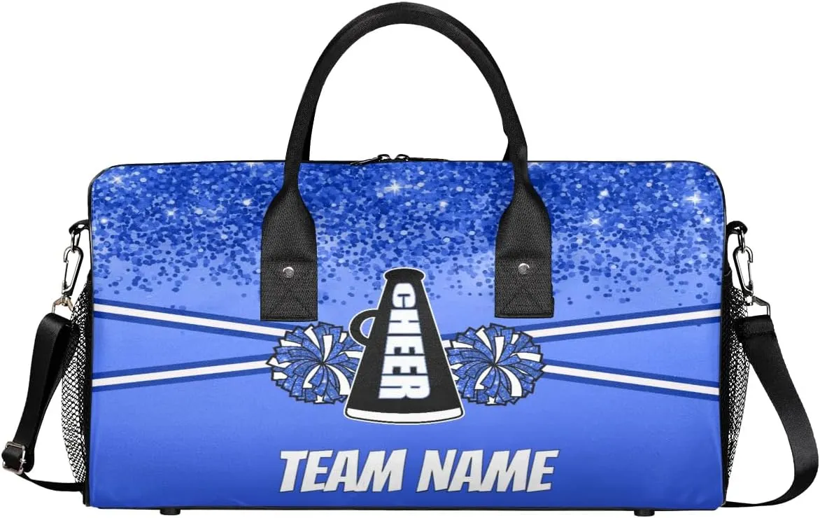 Personalized Cheer Bag Customized Cheerleader Shoulder Gym Bag Sport Duffel Bag for Women Cheerleading Gifts, Dark Blue