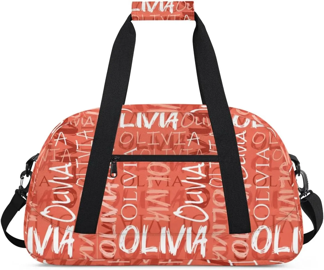 Personalized Dance Bag Cheerleading Bag for Girl Gifts, Overnight Duffel Bags Cheerleader for Kids Personalized Sport Gym Bag, Gymnastics Duffel Bag - Colorful Names