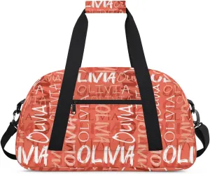 Personalized Dance Bag Cheerleading Bag for Girl Gifts, Overnight Duffel Bags Cheerleader for Kids Personalized Sport Gym Bag, Gymnastics Duffel Bag - Colorful Names