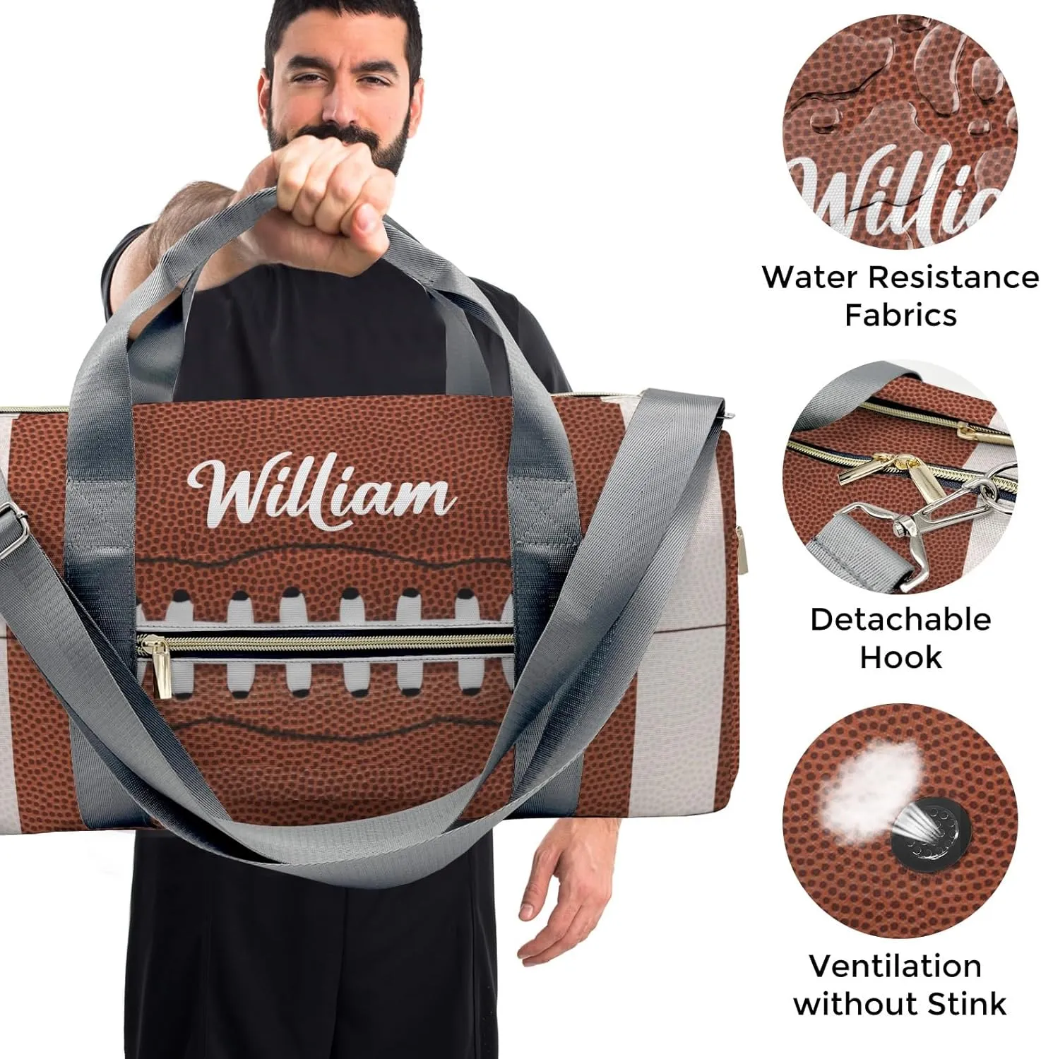 Personalized Duffel bag for Kids, Custom Small Duffle Gym Bag with Name, Sports Workout Travel Bag with Shoes Compartment, Weekender Bag, Sleepover Bag