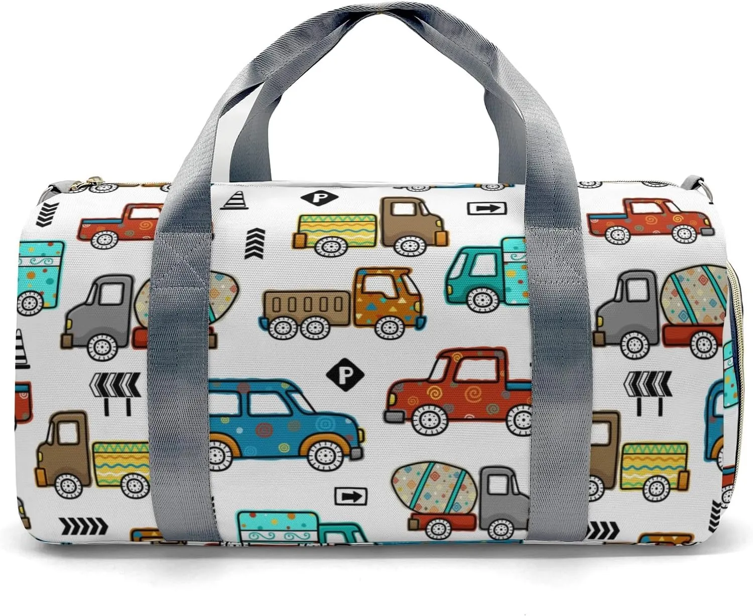 Personalized Gift Duffel Bag Construction Truck Travel in Style: Trendy Bags for Sport and Leisure