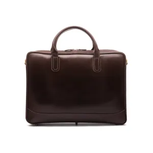 Piccadilly Leather 17" Laptop Bag - Brown