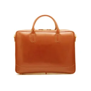 Piccadilly Leather 17" Laptop Bag - Light Tan