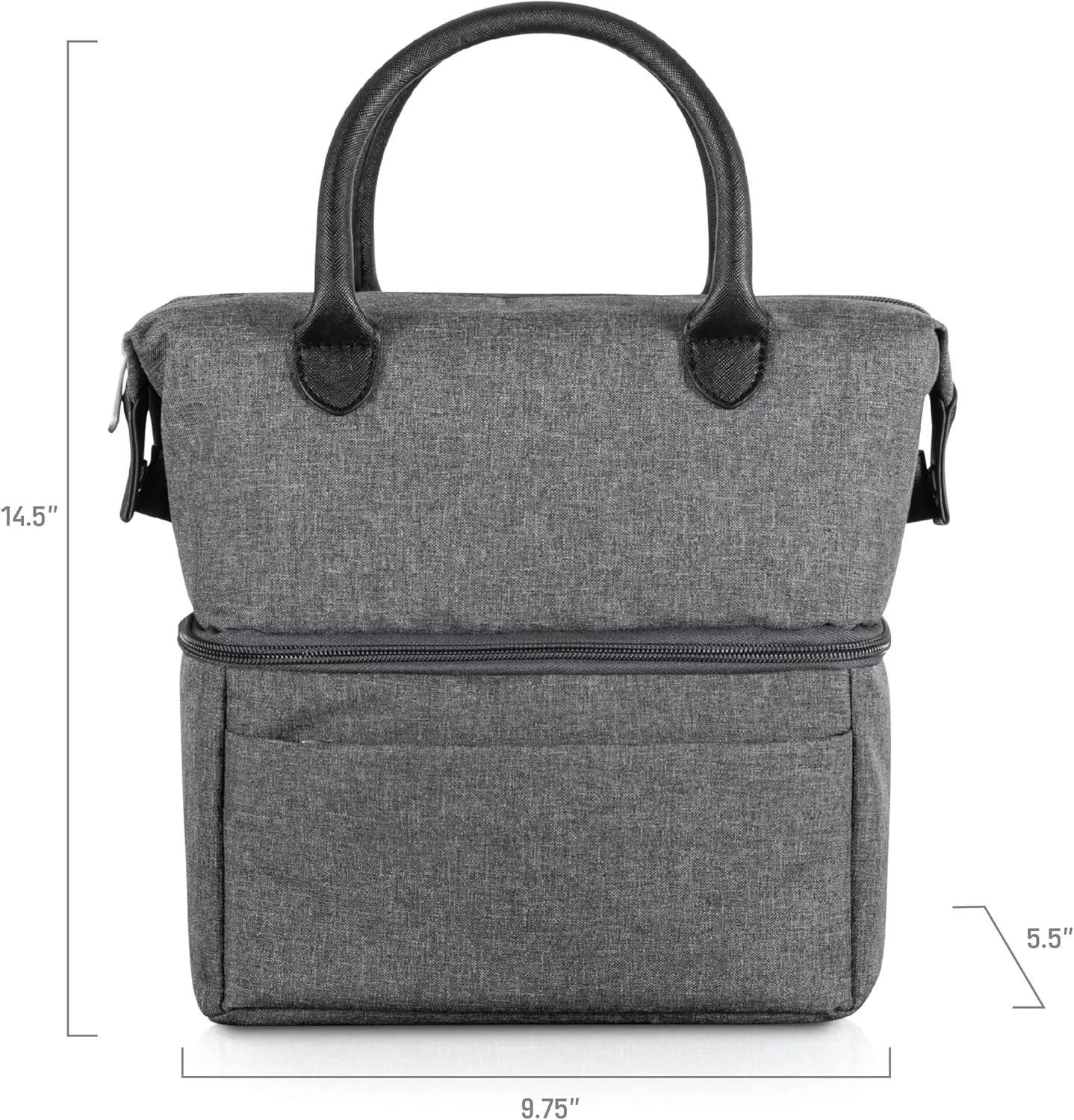 PICNIC TIME NFL Philadelphia Eagles Urban Lunch Bag - Cooler Lunch Tote - Insulated Lunch Bag, (Gray with Black Accents)