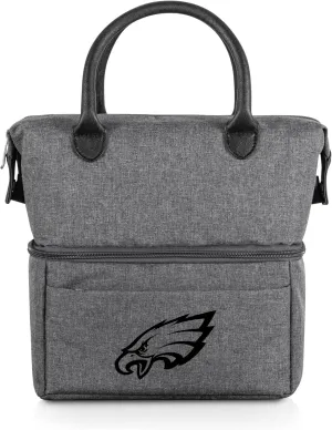 PICNIC TIME NFL Philadelphia Eagles Urban Lunch Bag - Cooler Lunch Tote - Insulated Lunch Bag, (Gray with Black Accents)