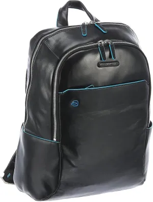 Piquadro Computer Backpack with Padded Ipad/Ipadmini Compartment, Black, One Size