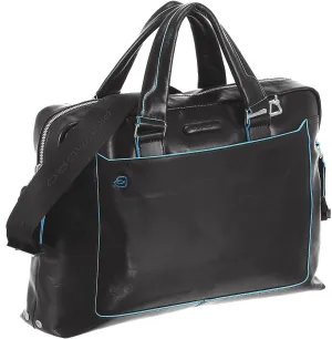 Piquadro Double Handle Computer Briefcase, Black, One Size