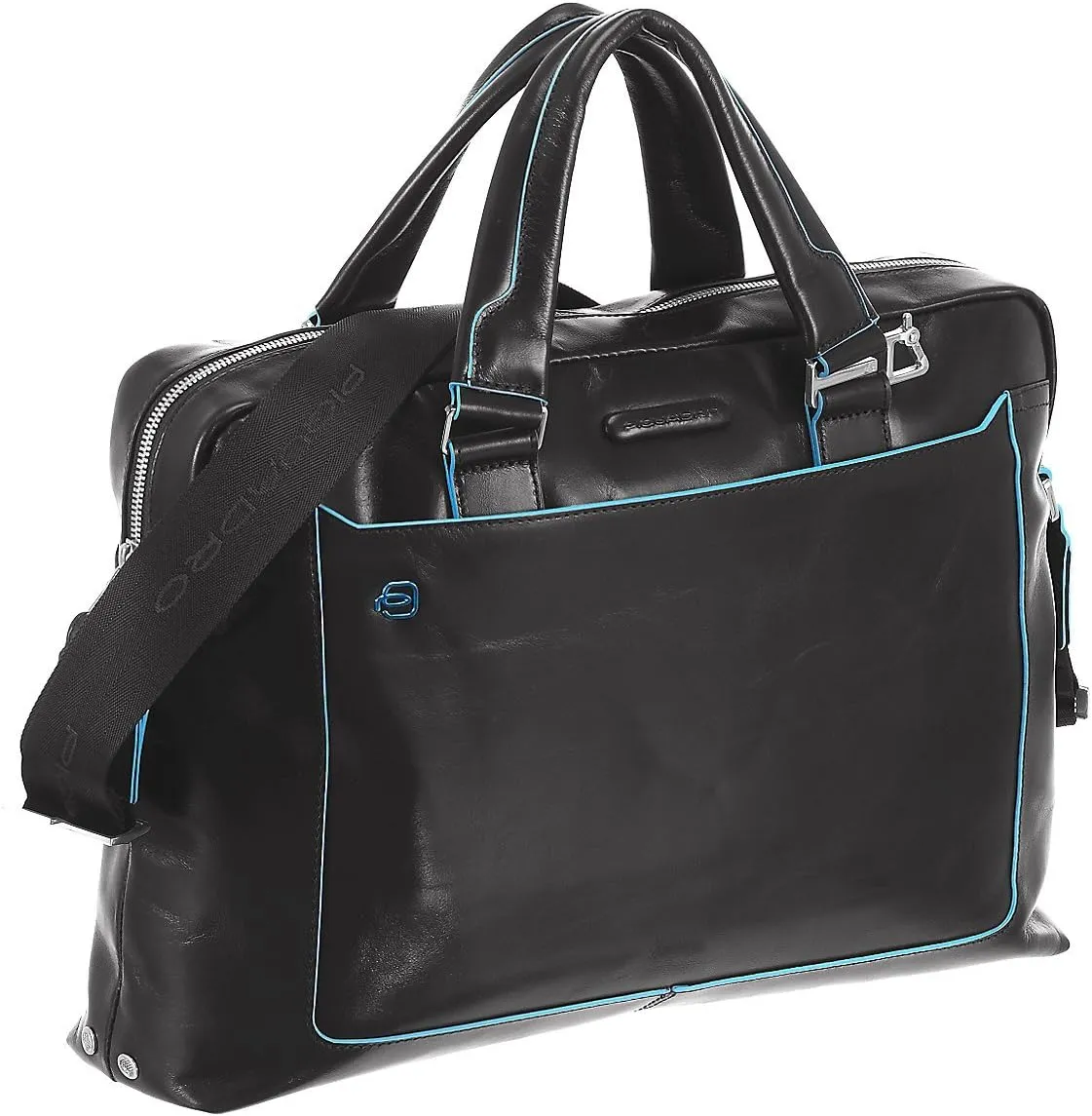Piquadro Double Handle Computer Briefcase, Black, One Size