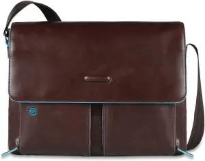 Piquadro Flap Over Computer Messenger Bag with Ipad/ipadair Compartment, Mahogany, One Size