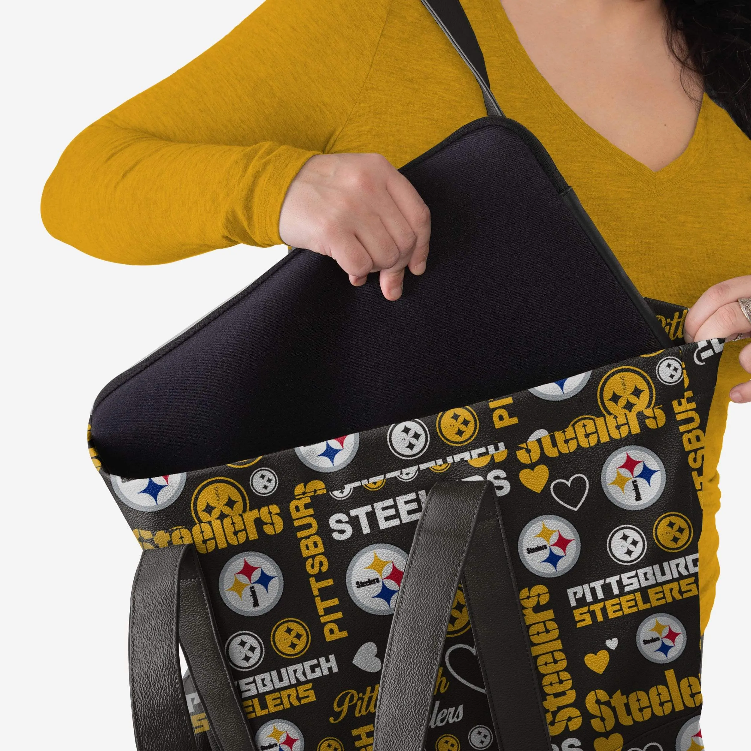 Pittsburgh Steelers Logo Love Tote Bag