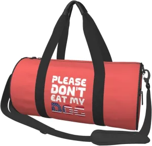 Please Don'T Eat My Dog Duffel Bag Gym Bag Travel Sports Tote Large Foldable Beach Swim Yoga7