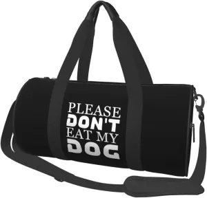 Please Don'T Eat My Dog Duffel Bag Gym Bag Travel Sports Tote Large Foldable Beach Swim Yoga9